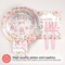 96 Pcs Rose Gold Baby Shower Tableware Set - Serves 24 (Baby Girl)